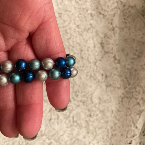 Honora Pearls BLUES 20” Multicolor Pearl Necklace GORGEOUS BLUE MOON COLLECTION - Picture 8 of 8